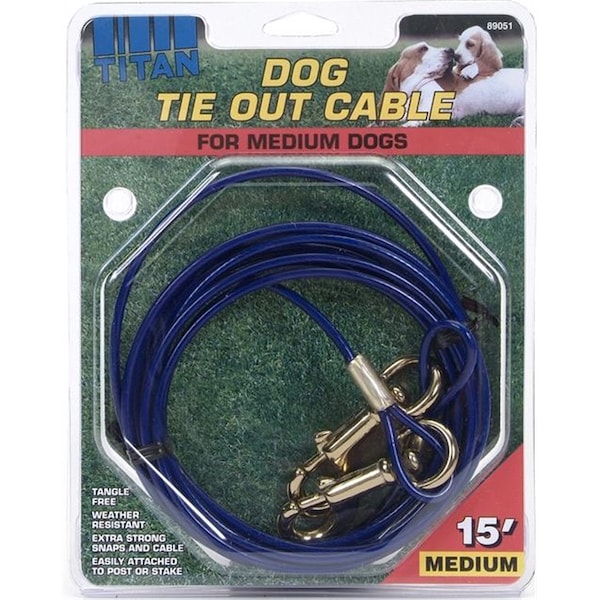 Coastal Pet Titan Tie Out Cable for Medium Dogs 20 FT 246020 Zoro